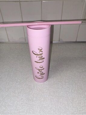 Pink 'bride tribe' Skinny Tumbler